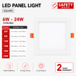 PLST SQUARE 6W DOWNLIGHT WITH SAFETY MARK - Image 2