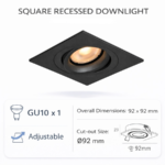 Modern Adjustable Recessed Spotlight (GU10)– 5651S