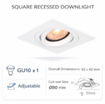 Modern Adjustable Recessed Spotlight (GU10)– 5651S - Image 2