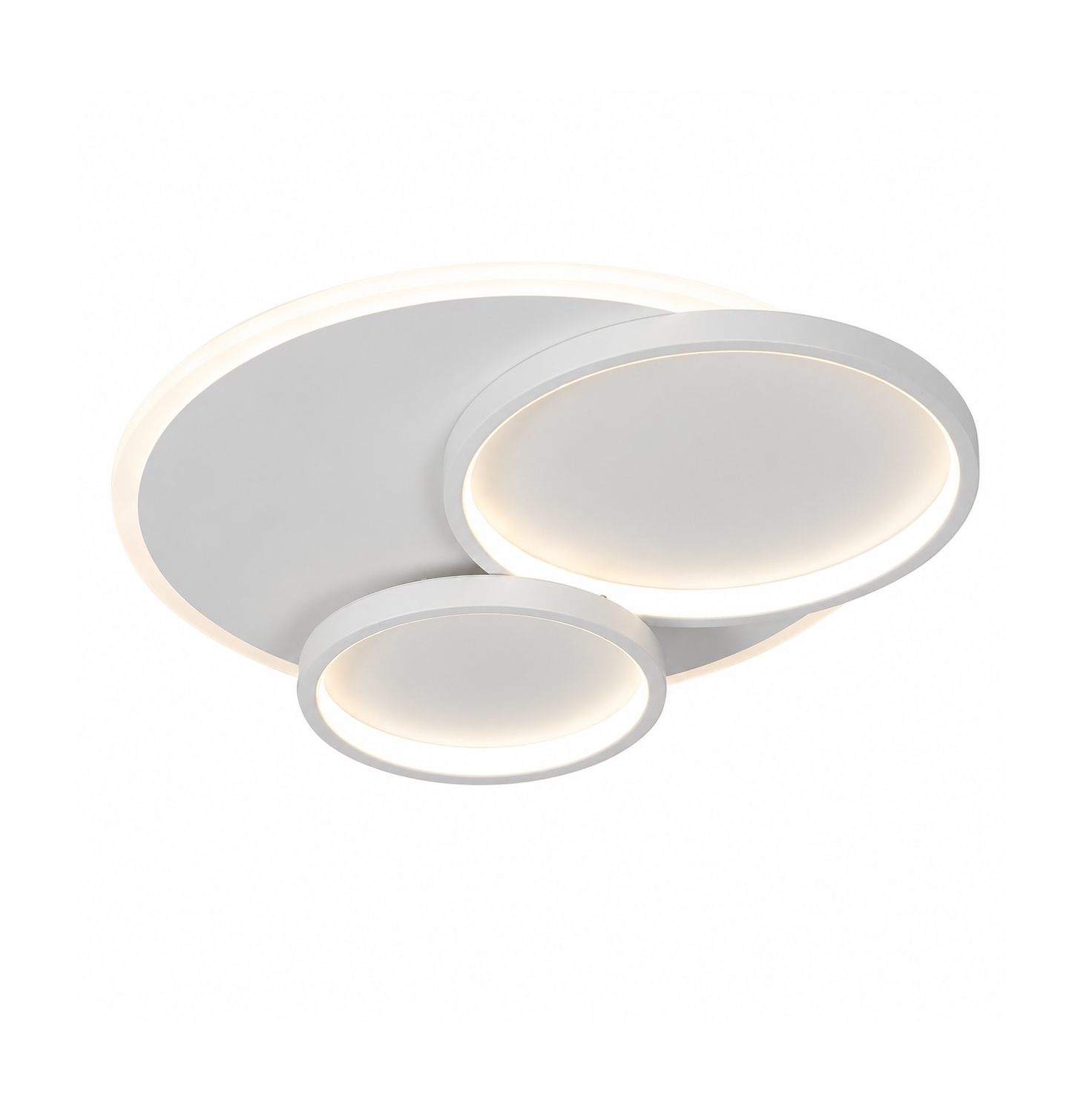 b9f1a430-aec1-4e07-9164-094910e47696 Modern LED Triple Ring Ceiling Light – White - Image 1