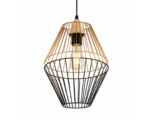 Modern Two-Tone Wire Cage Pendant Light | Black & Gold