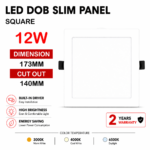 Lighting Hub DOB Downlight 12W (Square)