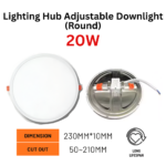Lighting Hub Adjustable Downlight 20W [Round]