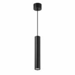 Modern Cylindrical GU10 Pendant Light – 5W | Black
